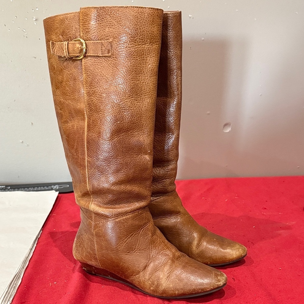 Steven By Steve Madden Tan Leather Heeled Boots